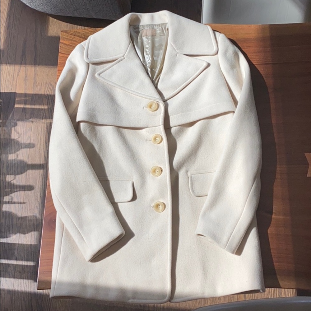 Alaïa Paris Cream Wool Coat Size 40